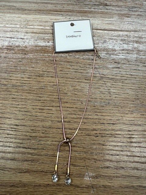 Pink Chain Adjustable Crystal Necklace