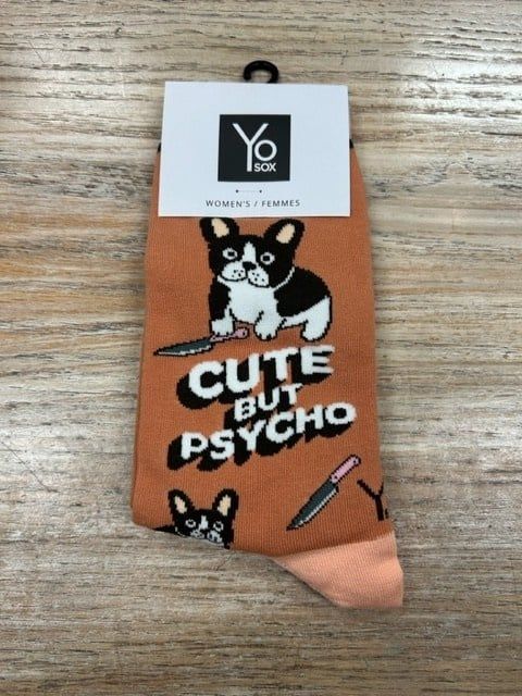 Women&#39;s Crew Socks- Cute but Psycho
