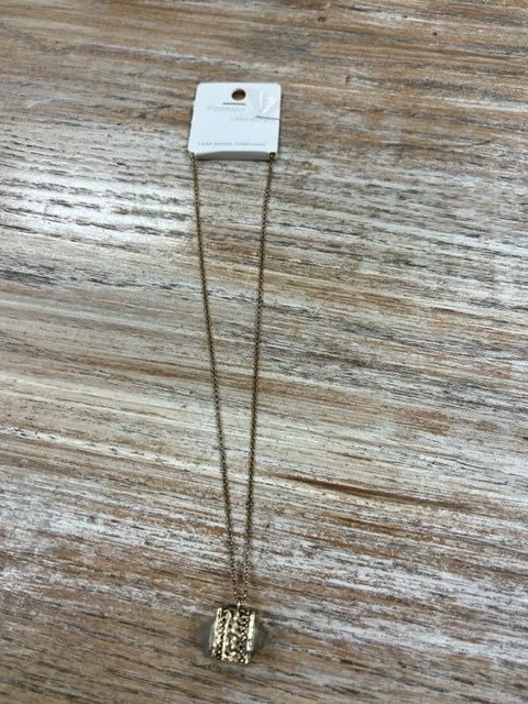 Gold Clear Stone Necklace