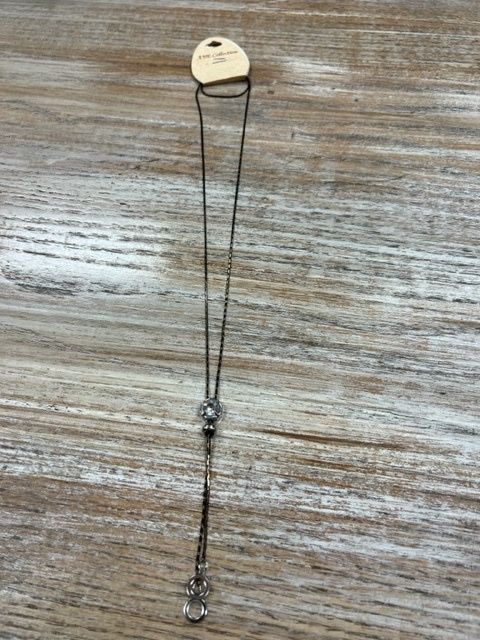 Black Chain Silver Pendants Necklace