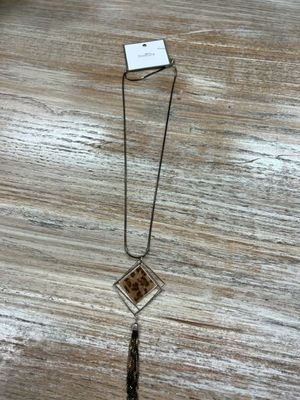 Long Black Chain Diamonds Leopard Necklace