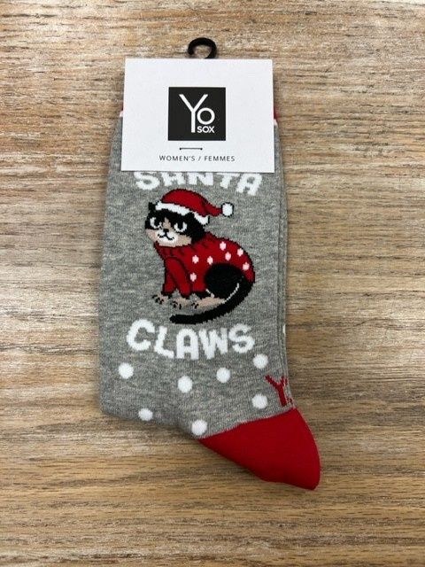 Women&#39;s Crew Socks- SantaClaws