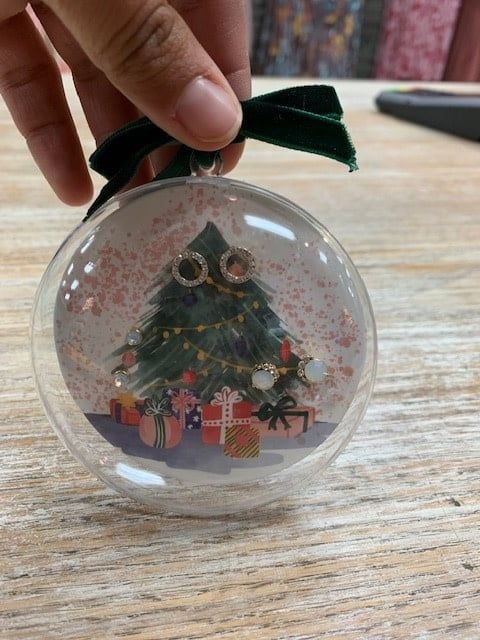 Holiday Ornament Earrings, Color: Tree