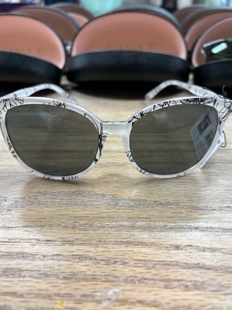 Floral Printed Sunglasses, Color: White