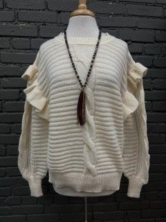 Willow Ruffle Sweater , Size: Small