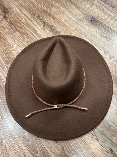 Tied Braid Fedora, Color: Brown