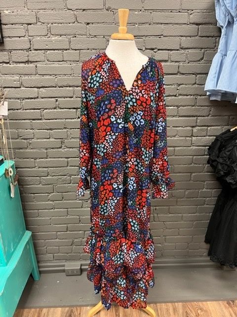Colleen Leopard Maxi Dress , Size: Small