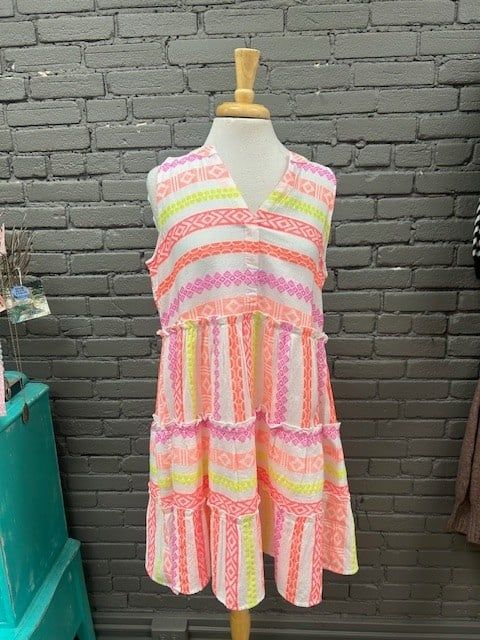 Angelica Pink Yarn Dress, Color: Small