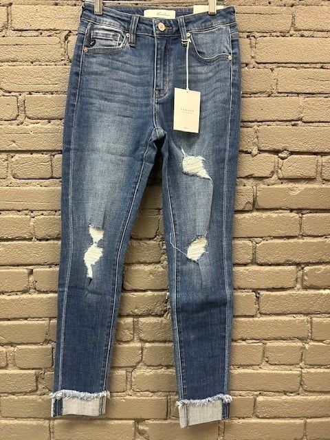 Elvis High Rise Ankle Skinny Jeans, Size: 1/24