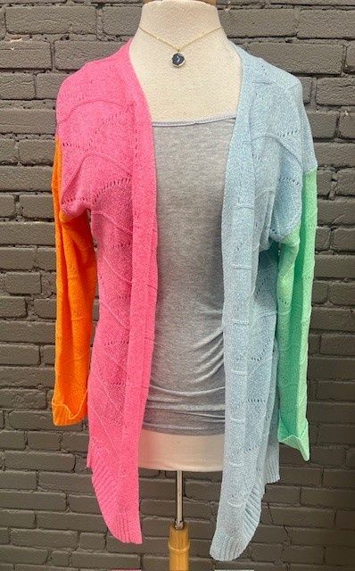 Parker Color block Cardigan , Size: Small/Medium
