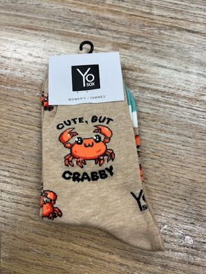Women's Crew Socks- CuteButCrabby