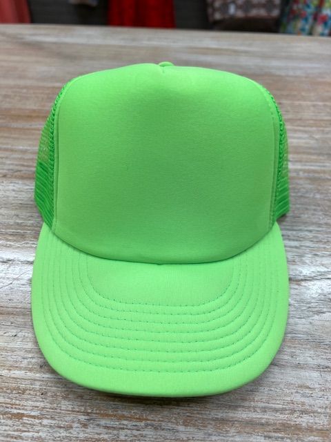 Adjustable Trucker Hat- Neon Green