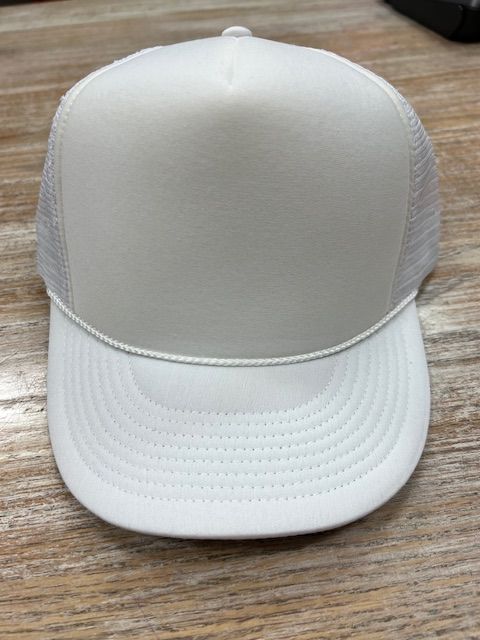 Adjustable Trucker Hat- White