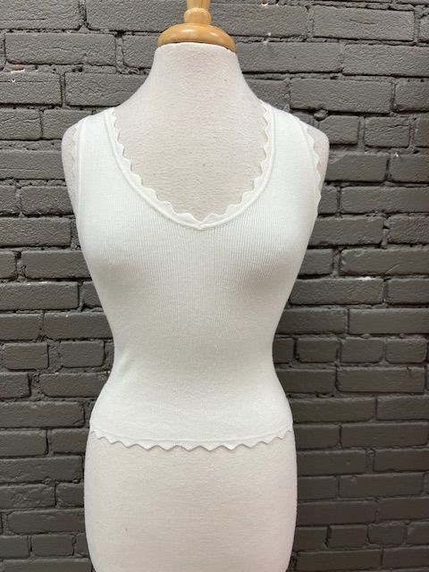 Leah Scallop Rib Tank