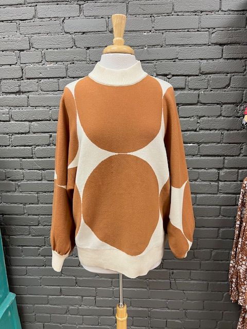 Rylan Cream Toffee Dot Sweater