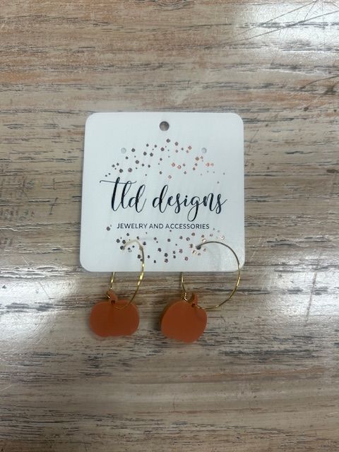 TLD Acrylic Pumpkins Earrings