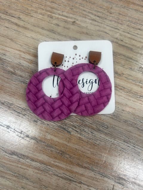 TLD Leather Dragonfruit Earrings