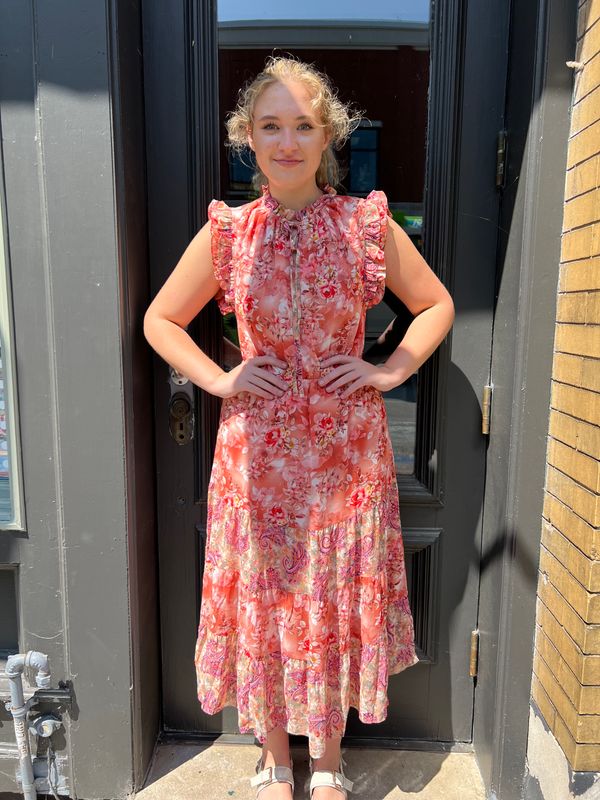 Jayla Multi Floral Tiered Dress