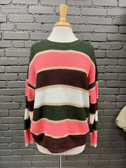 Erin Multi Stripe Knit Sweater