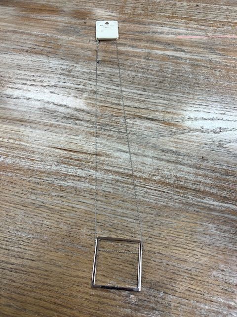 Silver Square Necklace