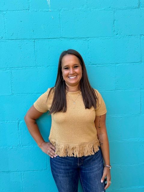 Myra Fringe Mustard Top