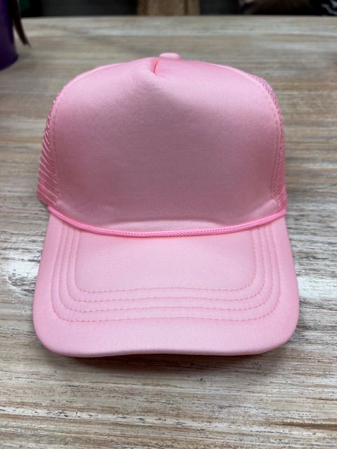 Adjustable Trucker Hat- Baby Pink