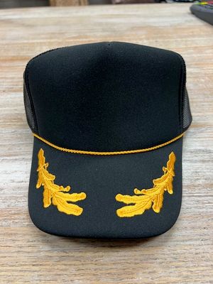 Adjustable Trucker Hat- Black Captain