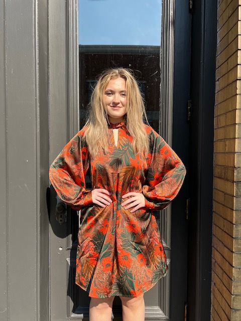Eden Floral Mock Neck Dress