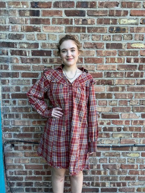 Alyssa Plaid Tiered Mini Dress