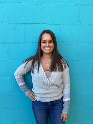 Maggie Gray Colorblock Sleeve Sweater