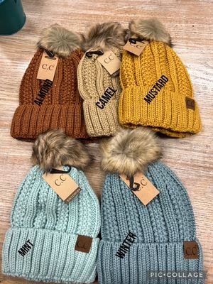 CC Fleece Lined PomPom Beanie
