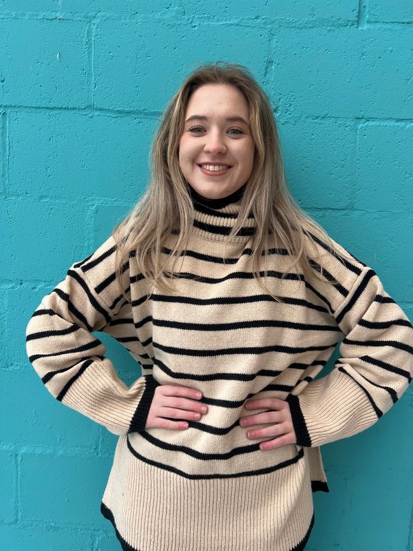 Tan Dunn Striped Sweater