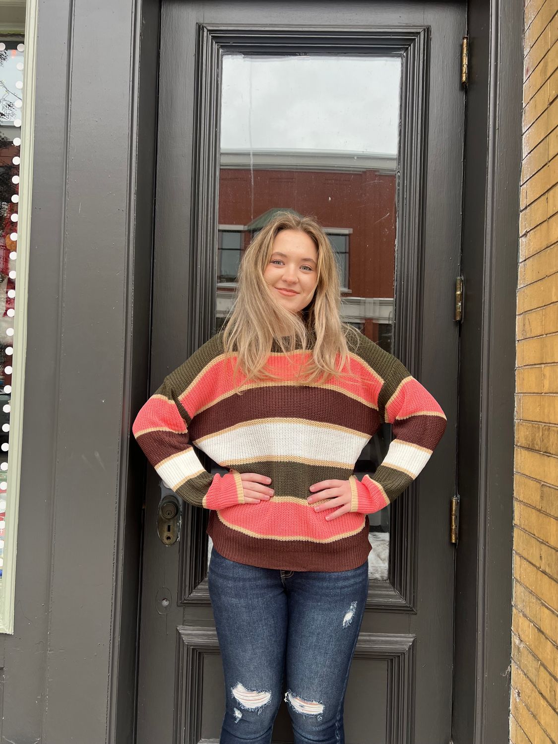 Erin Multi Stripe Knit Sweater