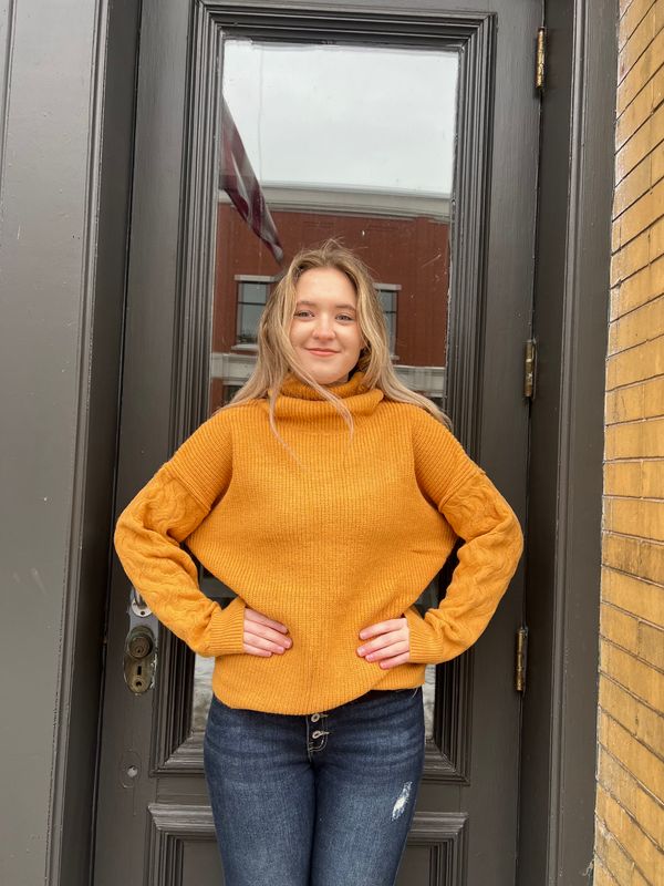 Minnie Mustard Turtleneck Sweater