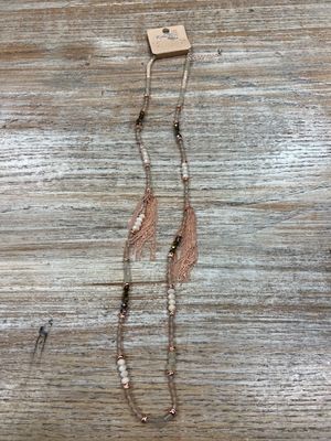 Long Beaded Tassel Necklace