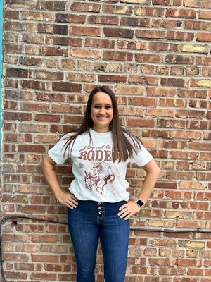 They Call Rodeo White Graphic Tee