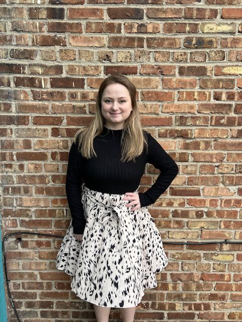 Maisie Ribbed Print Belted Dress