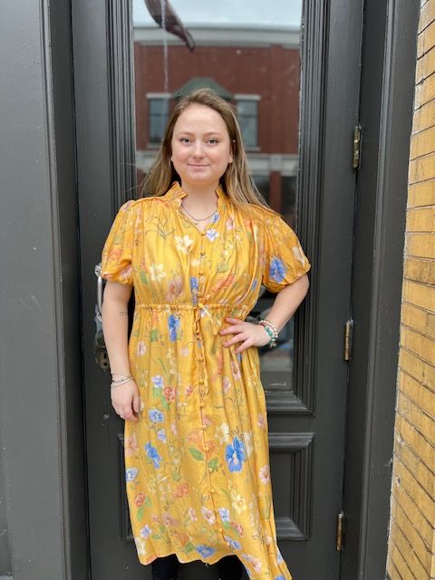 Clementine Floral Waist Tie Dress