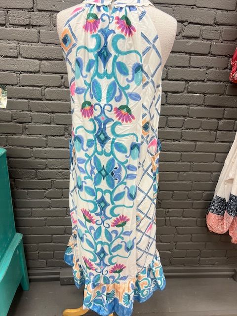 Nadia Halter Print Maxi Dress