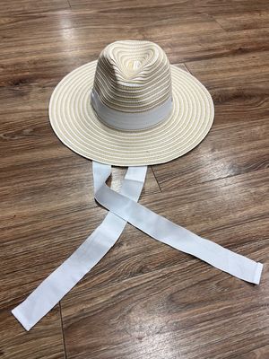 Striped Ribbon Hat- Adjustable