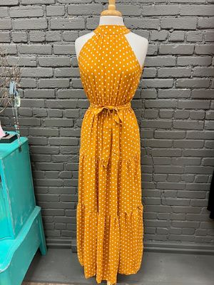 Marilyn Polka Dot Halter Tie Dress