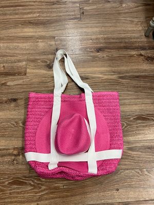 Hat &amp; tote set pink