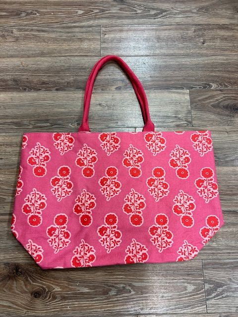 Pink Floral print Tote Bag