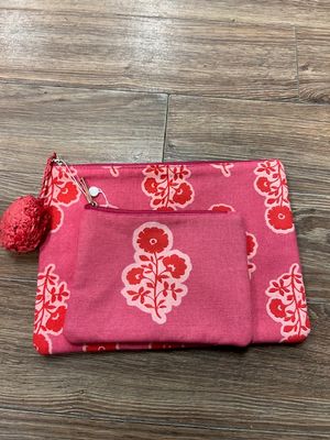 Pink block print case set