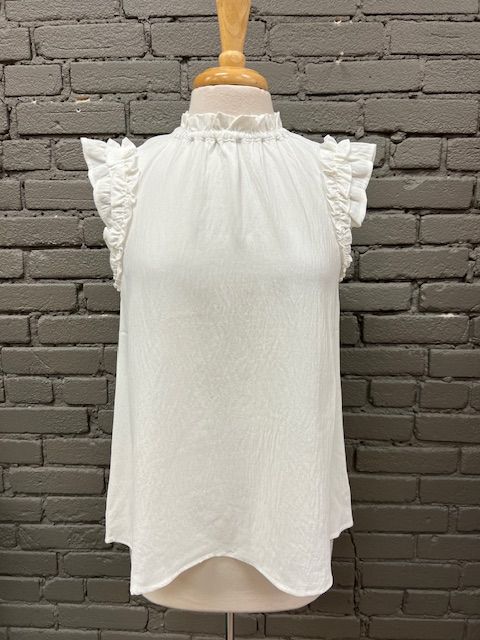 Alani White Ruffle Top