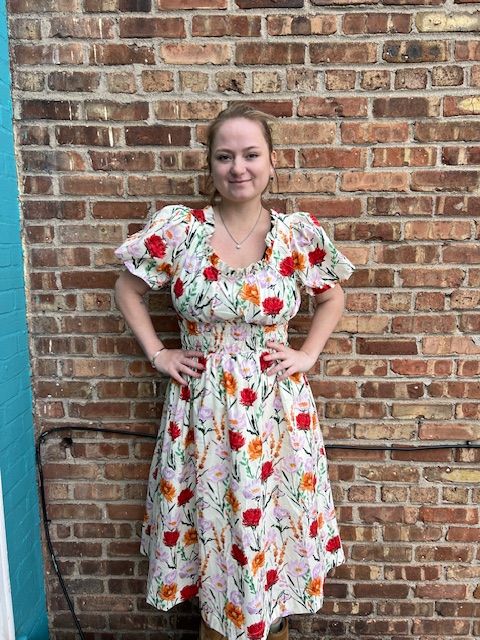 Penny Floral Smocked Midi Dress