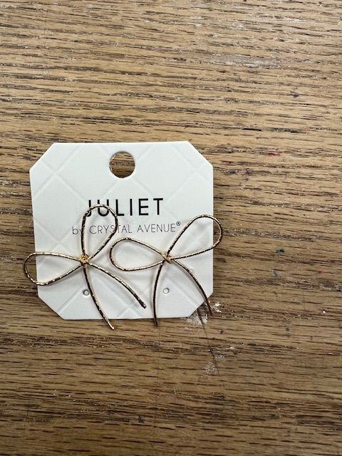 Gold Wire Bow Earrings