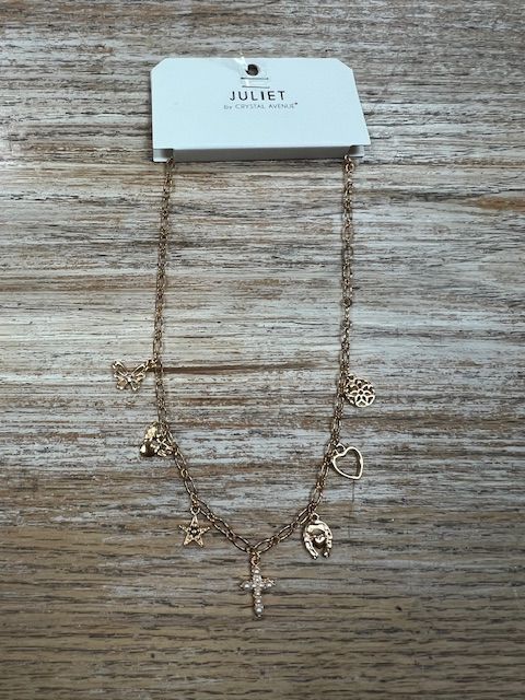 Gold Multi Charm Necklace