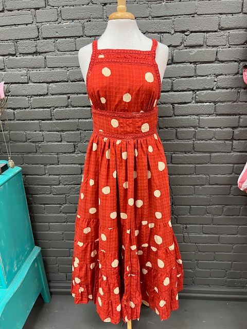 Holly Red Polka Dot Tiered Maxi Dress