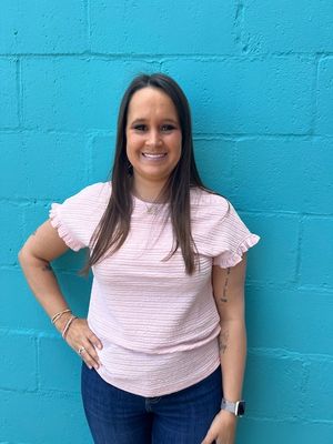 Sutton Pink Textured Ruffle Top